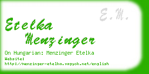 etelka menzinger business card